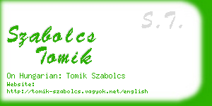 szabolcs tomik business card